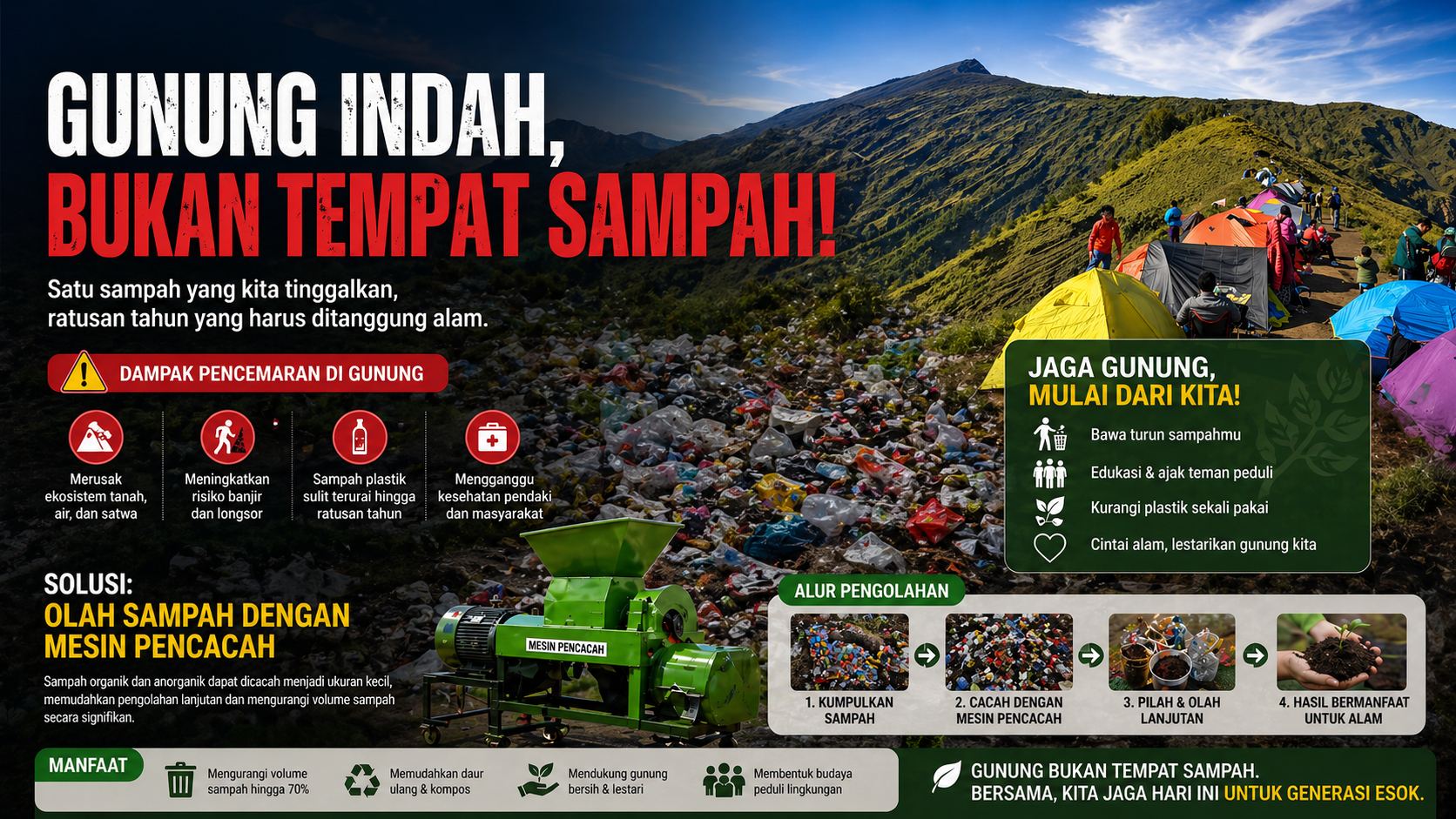 Stop Buang Sampah di Alam!